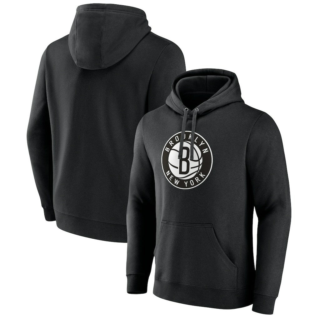 Brooklyn Nets Alternate Logo Pullover Hoodie Black - NBA