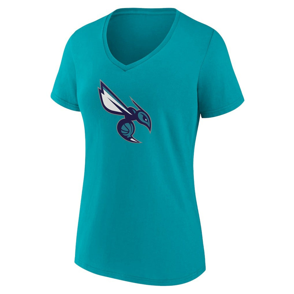 Charlotte Hornets Women's Alternate Logo V-Neck T-Shirt Aqua - NBA