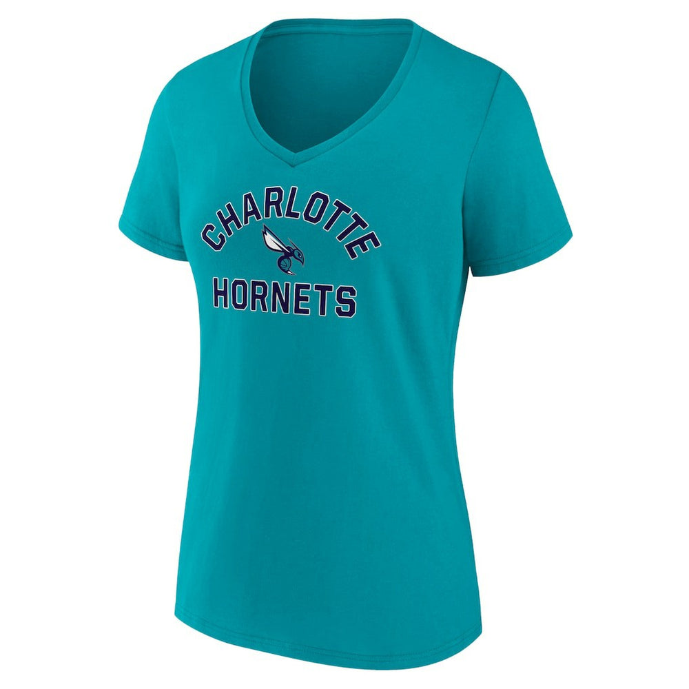 Charlotte Hornets Women's Overtime Team V-Neck T-Shirt Aqua - NBA