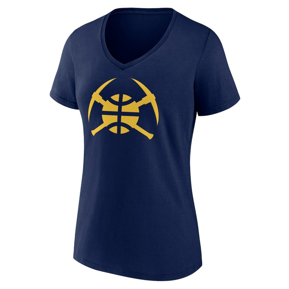 Denver Nuggets Women's Alternate Logo V-Neck T-Shirt Navy - NBA