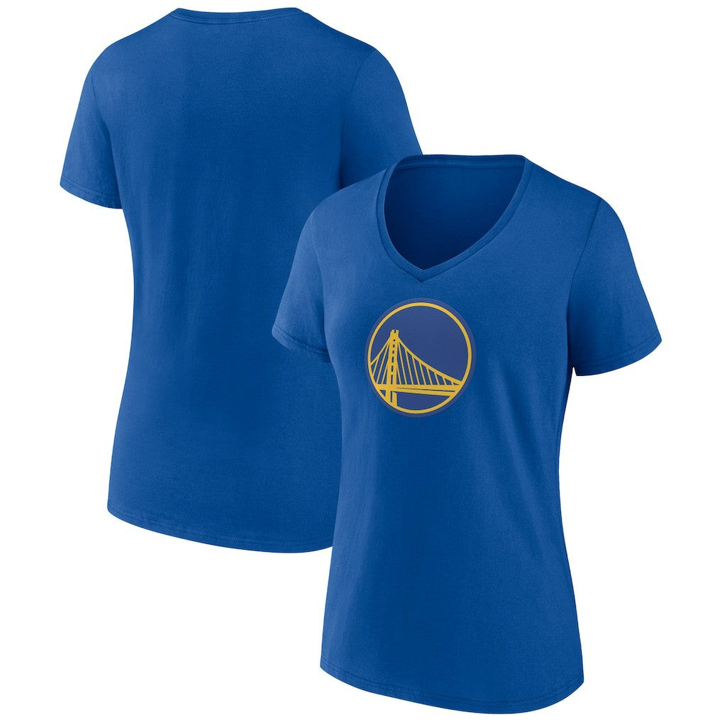 Golden State Warriors Women's Alternate Logo V-Neck T-Shirt Royal - NBA