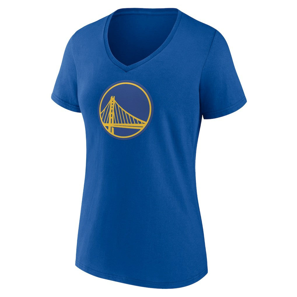 Golden State Warriors Women's Alternate Logo V-Neck T-Shirt Royal - NBA
