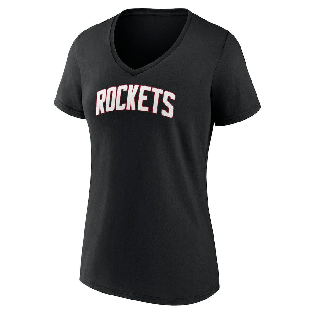 Houston Rockets Women's Alternate Logo V-Neck T-Shirt Black - NBA