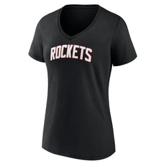 Houston Rockets Women's Alternate Logo V-Neck T-Shirt Black - NBA