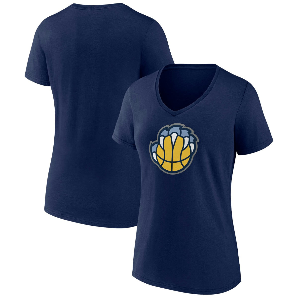 Memphis Grizzlies Women's Alternate Logo V-Neck T-Shirt Navy - NBA