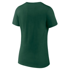Milwaukee Bucks Women's Alternate Logo V-Neck T-Shirt Green - NBA