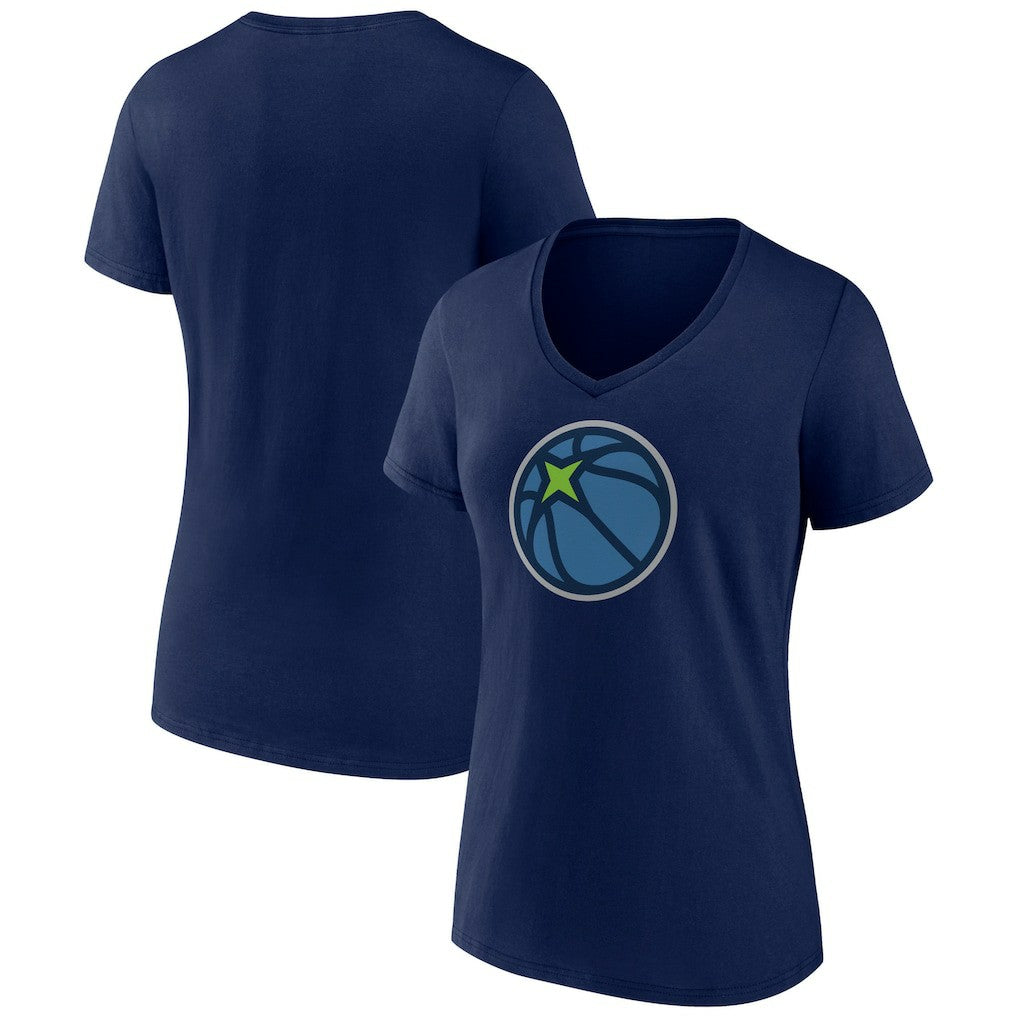Minnesota Timberwolves Women's Alternate Logo V-Neck T-Shirt Navy - NBA