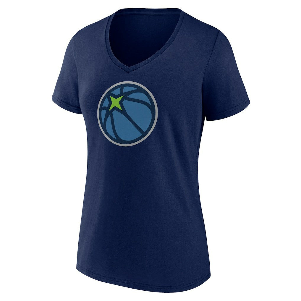Minnesota Timberwolves Women's Alternate Logo V-Neck T-Shirt Navy - NBA