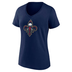 New Orleans Pelicans Women's Alternate Logo V-Neck T-Shirt Navy - NBA