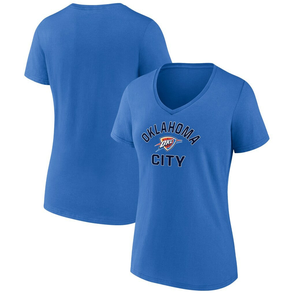 Oklahoma City Thunder Women's Overtime Team V-Neck T-Shirt Blue - NBA