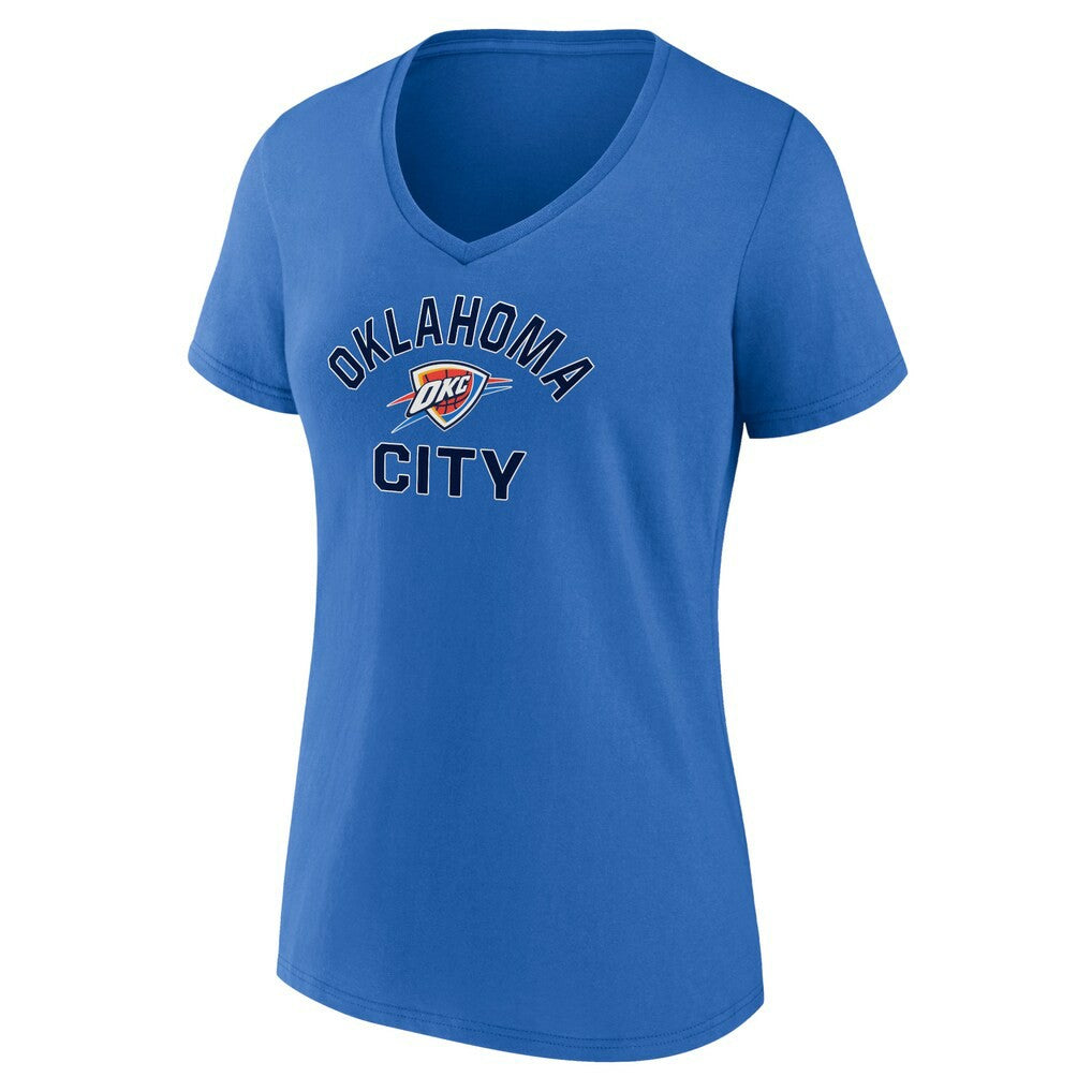 Oklahoma City Thunder Women's Overtime Team V-Neck T-Shirt Blue - NBA