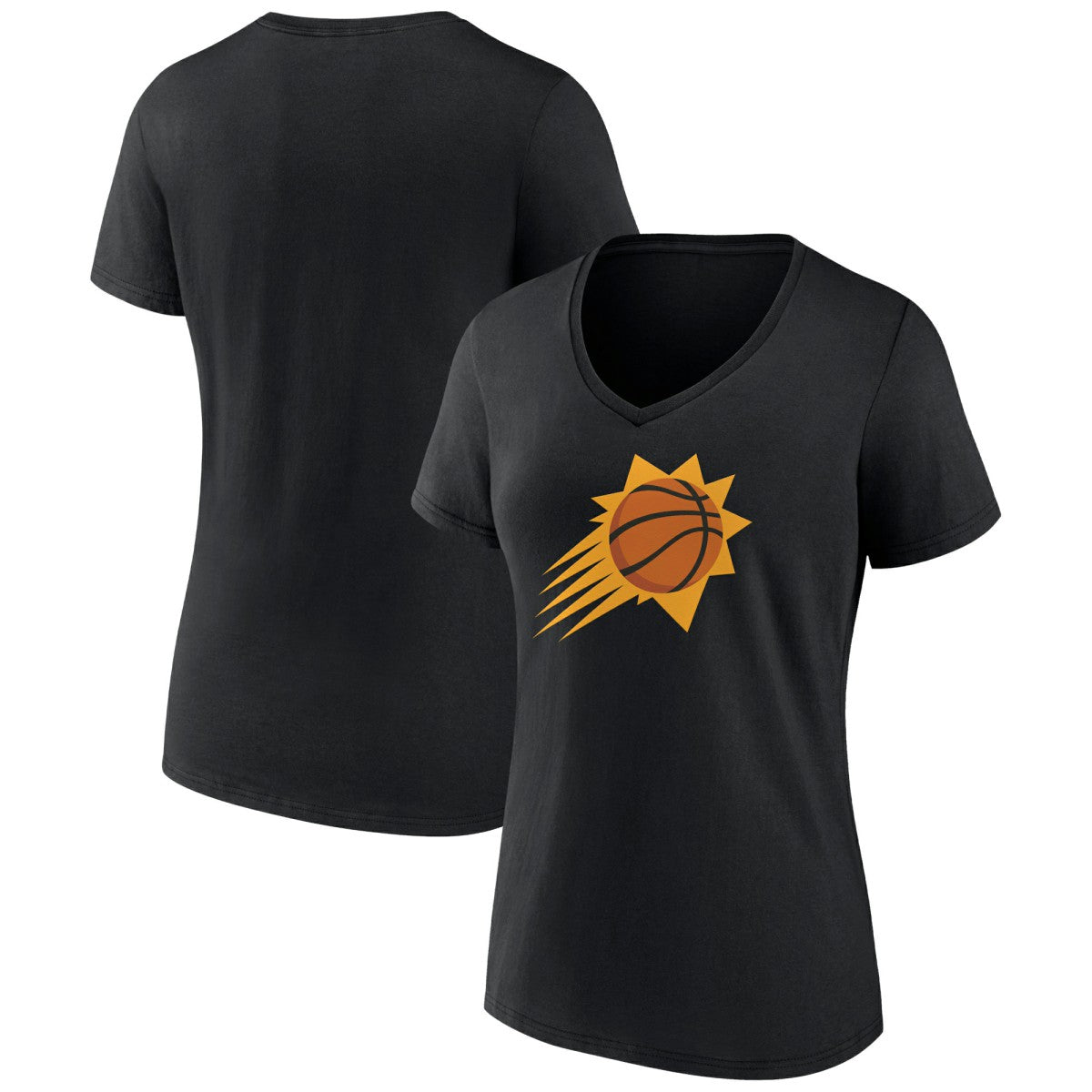 Phoenix Suns Women's Alternate Logo V-Neck T-Shirt Black - NBA