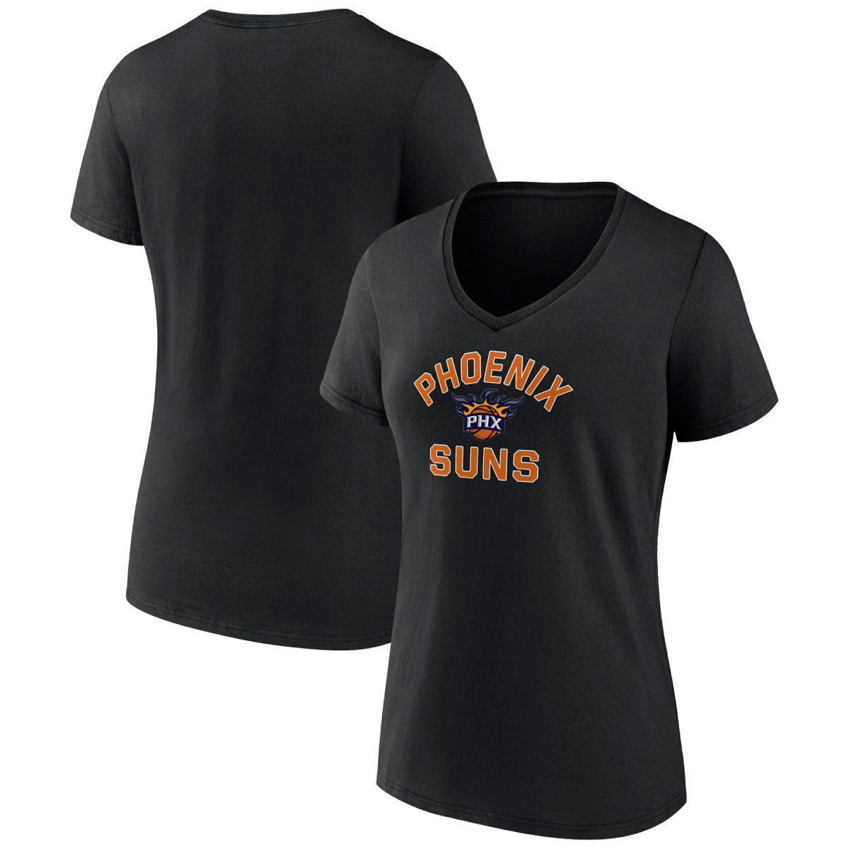Phoenix Suns Women's Overtime Team V-Neck T-Shirt Black - NBA