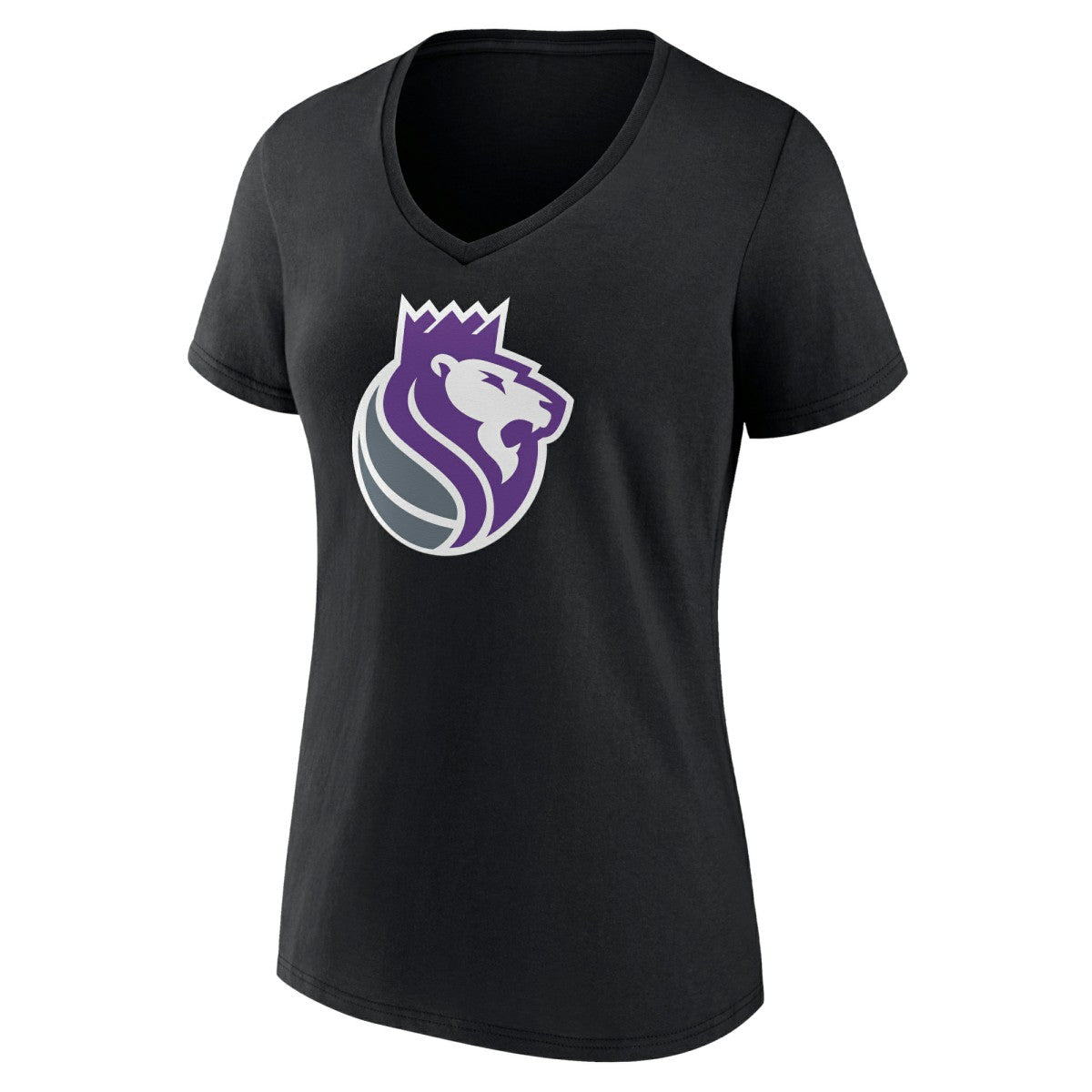 Sacramento Kings Women's Alternate Logo V-Neck T-Shirt Black - NBA