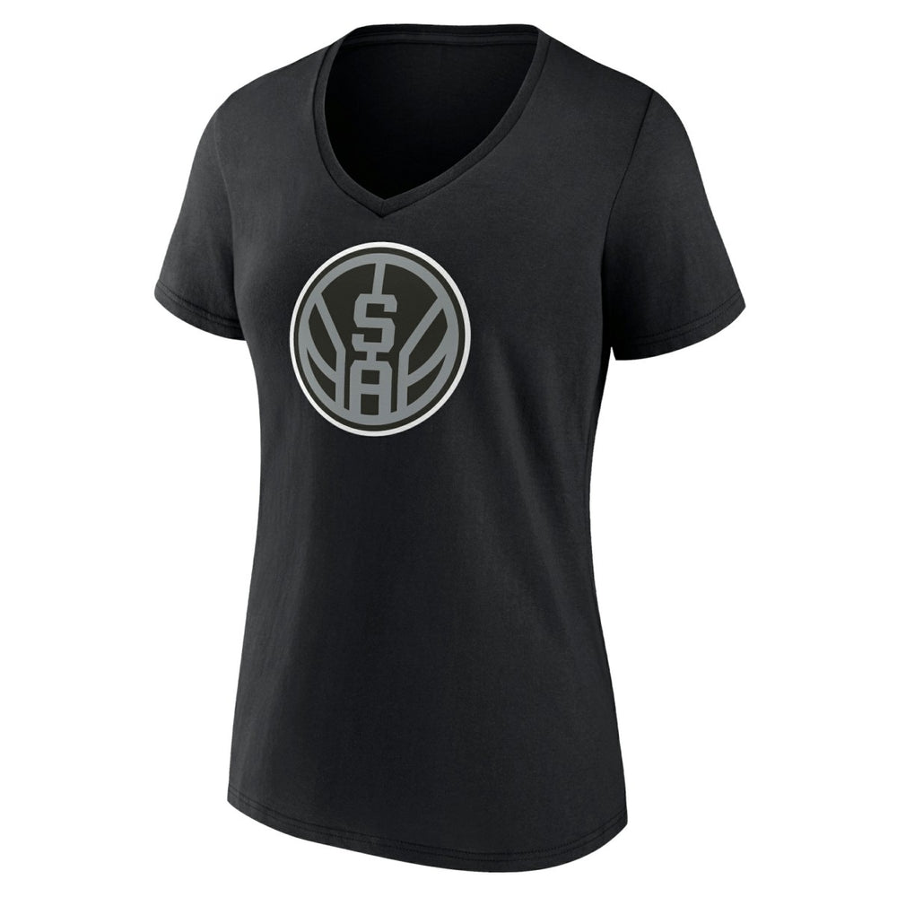 San Antonio Spurs Women's Alternate Logo V-Neck T-Shirt Black - NBA