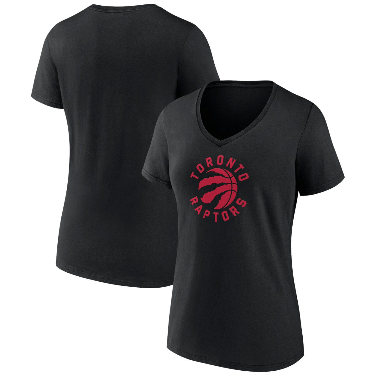 Toronto Raptors Women's Alternate Logo V-Neck T-Shirt Black - NBA