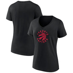 Toronto Raptors Women's Alternate Logo V-Neck T-Shirt Black - NBA