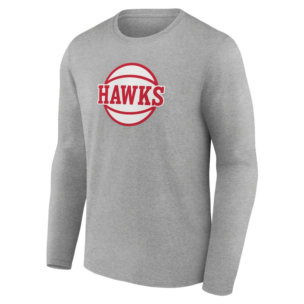 Atlanta Hawks Alternate Logo Long Sleeve T-Shirt Gray - NBA