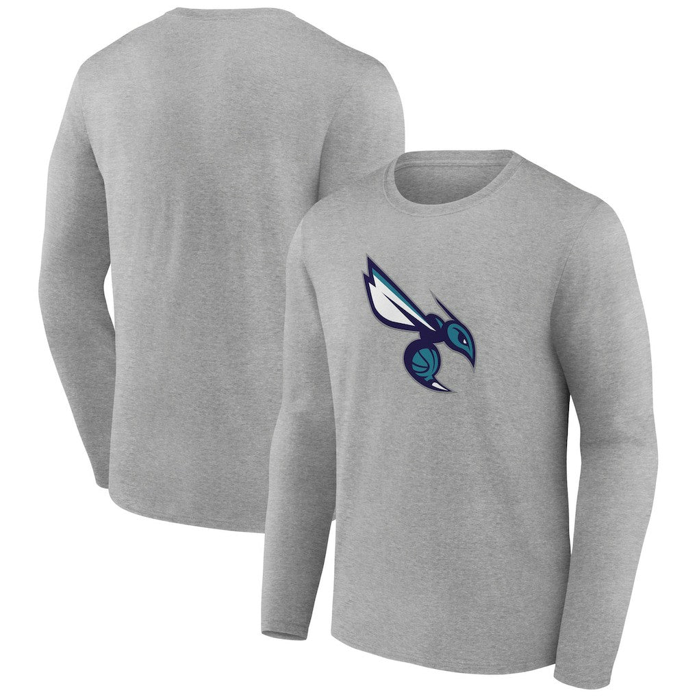 Charlotte Hornets Alternate Logo Long Sleeve T-Shirt Gray - NBA