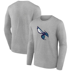 Charlotte Hornets Alternate Logo Long Sleeve T-Shirt Gray - NBA