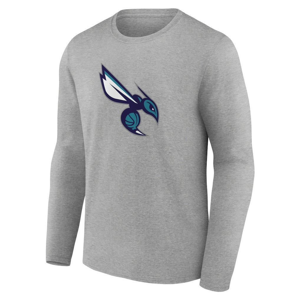 Charlotte Hornets Alternate Logo Long Sleeve T-Shirt Gray - NBA