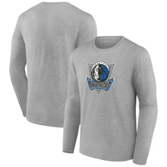 Dallas Mavericks Alternate Logo Long Sleeve T-Shirt Gray - NBA