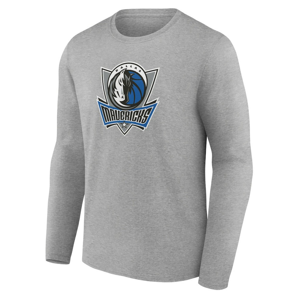 Dallas Mavericks Alternate Logo Long Sleeve T-Shirt Gray - NBA