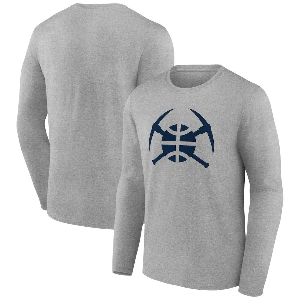 Denver Nuggets Alternate Logo Long Sleeve T-Shirt Gray - NBA