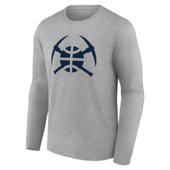 Denver Nuggets Alternate Logo Long Sleeve T-Shirt Gray - NBA