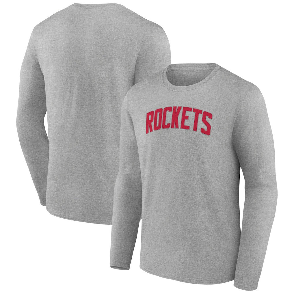 Houston Rockets Alternate Logo Long Sleeve T-Shirt Gray - NBA