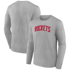 Houston Rockets Alternate Logo Long Sleeve T-Shirt Gray - NBA