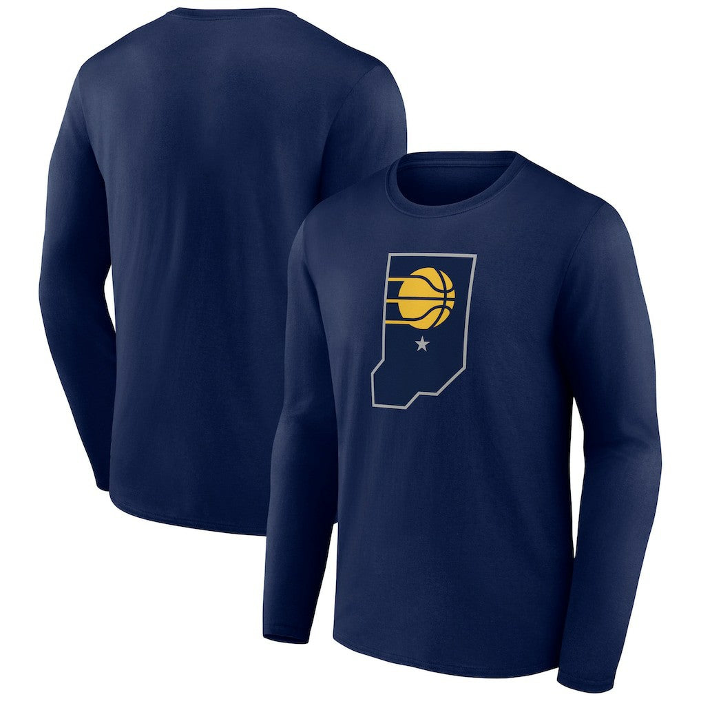 Indiana Pacers Alternate Logo Long Sleeve T-Shirt Navy - NBA