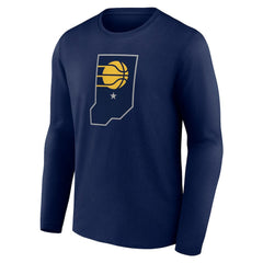 Indiana Pacers Alternate Logo Long Sleeve T-Shirt Navy - NBA