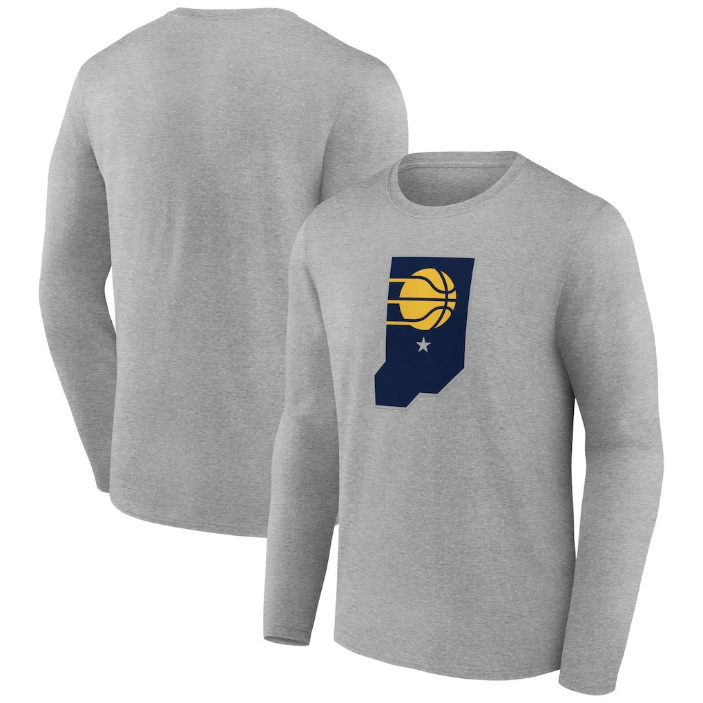 Indiana Pacers Alternate Logo Long Sleeve T-Shirt Gray - NBA