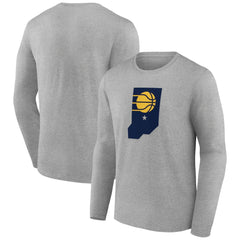 Indiana Pacers Alternate Logo Long Sleeve T-Shirt Gray - NBA