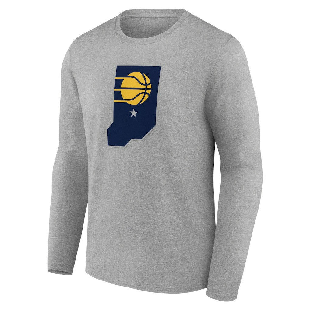 Indiana Pacers Alternate Logo Long Sleeve T-Shirt Gray - NBA