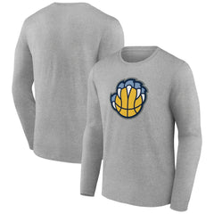Memphis Grizzlies Alternate Logo Long Sleeve T-Shirt Gray - NBA