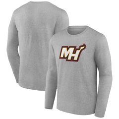 Miami Heat Alternate Logo Long Sleeve T-Shirt Gray - NBA