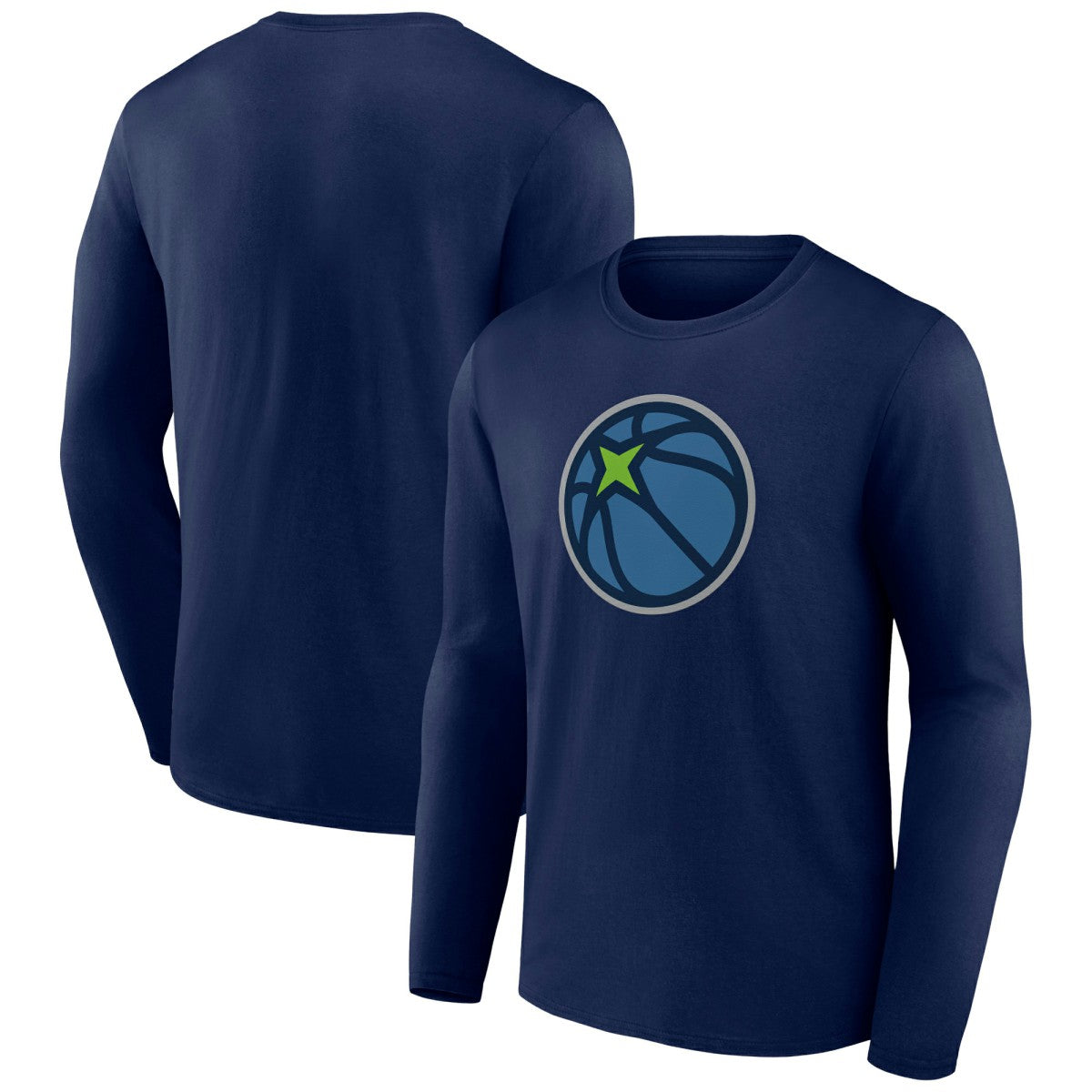 Minnesota Timberwolves Alternate Logo Long Sleeve T-Shirt Navy - NBA