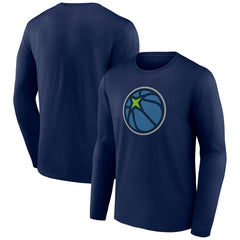 Minnesota Timberwolves Alternate Logo Long Sleeve T-Shirt Navy - NBA