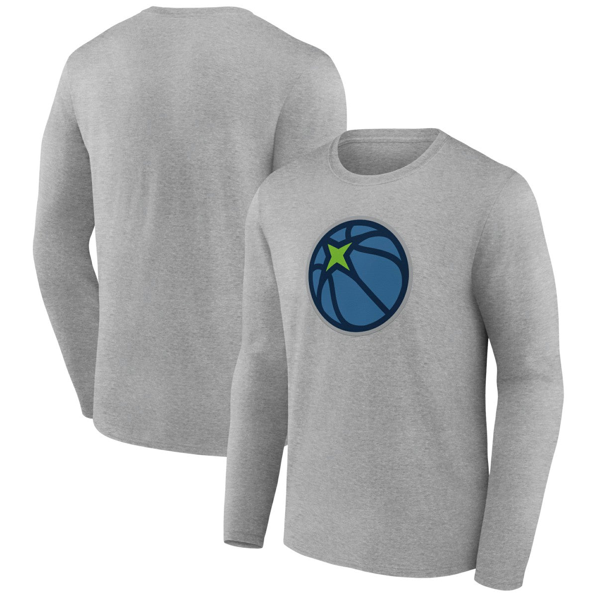Minnesota Timberwolves Alternate Logo Long Sleeve T-Shirt Gray - NBA