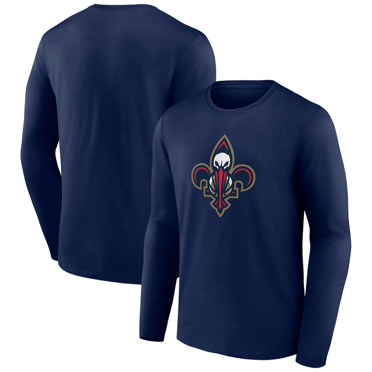 New Orleans Pelicans Alternate Logo Long Sleeve T-Shirt Navy - NBA