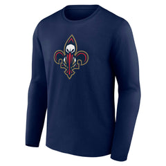 New Orleans Pelicans Alternate Logo Long Sleeve T-Shirt Navy - NBA