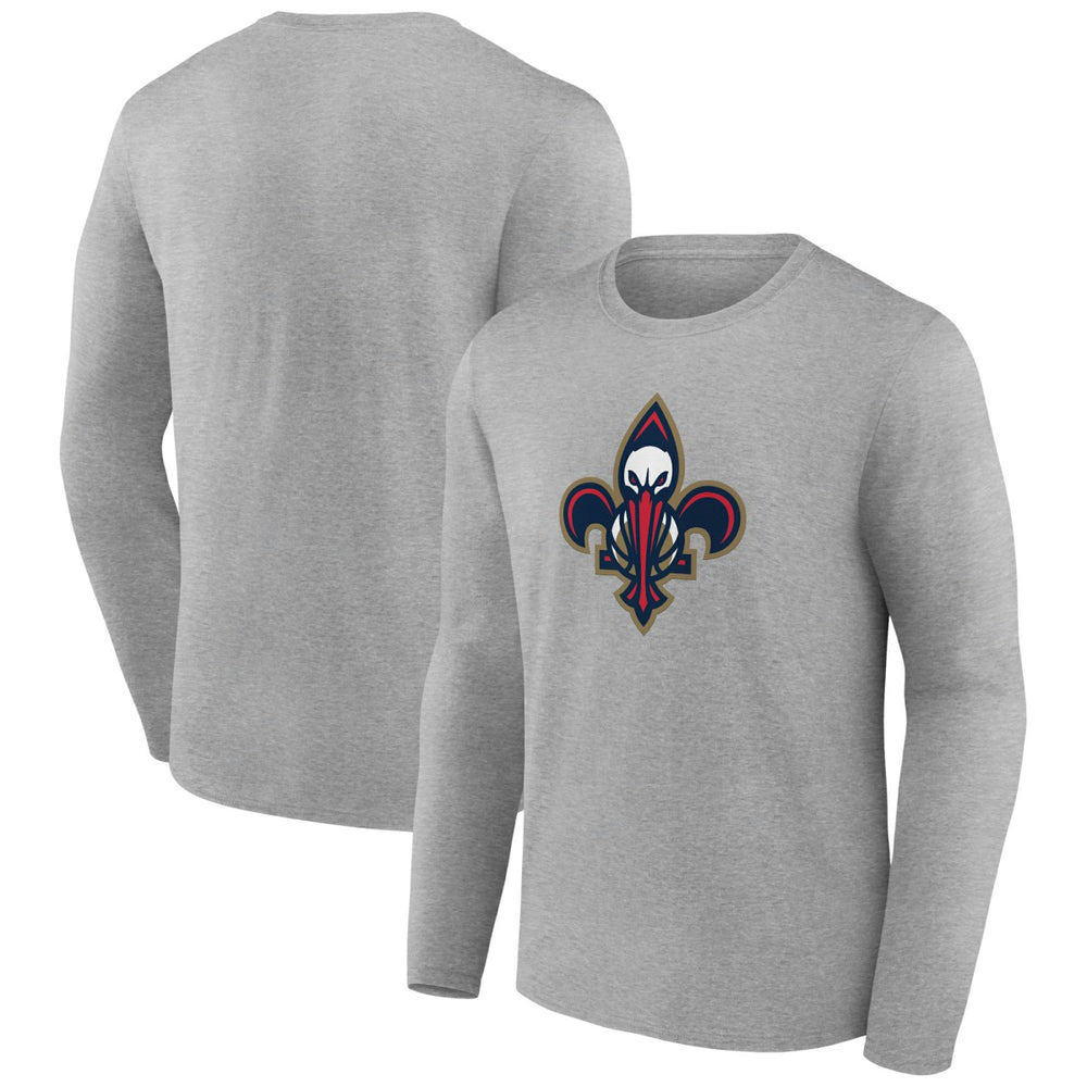 New Orleans Pelicans Alternate Logo Long Sleeve T-Shirt Gray - NBA