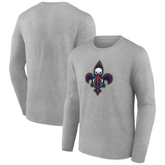 New Orleans Pelicans Alternate Logo Long Sleeve T-Shirt Gray - NBA