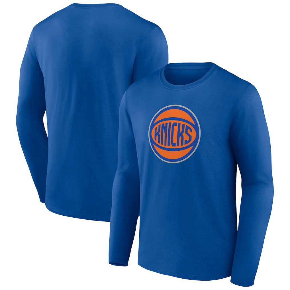 New York Knicks Alternate Logo Long Sleeve T-Shirt Royal - NBA