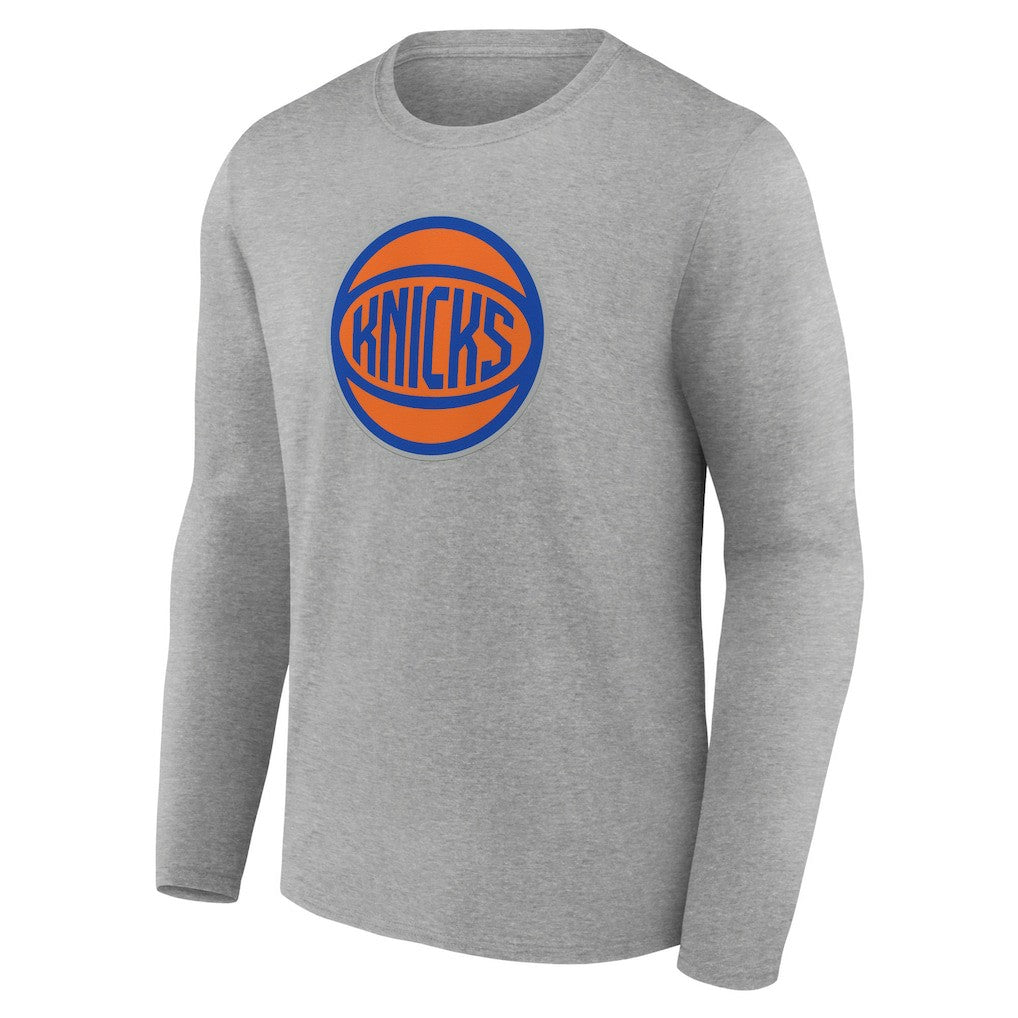 New York Knicks Alternate Logo Long Sleeve T-Shirt Gray - NBA