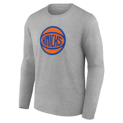 New York Knicks Alternate Logo Long Sleeve T-Shirt Gray - NBA
