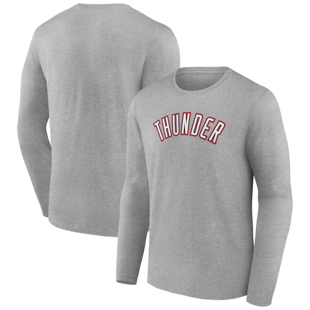 Oklahoma City Thunder Alternate Logo Long Sleeve T-Shirt Gray - NBA