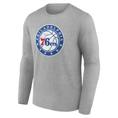 Philadelphia 76ers Alternate Logo Long Sleeve T-Shirt Gray - NBA